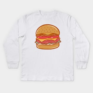 Cheeseburger Love Kids Long Sleeve T-Shirt